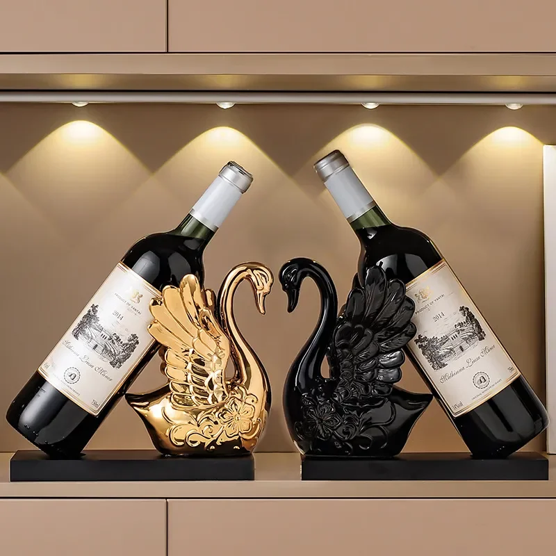 for Swan Red Wine Rack Ornament Light Luxury High End Living Room Home Wine Cabinet Entrance Dining Side Cabinet TV Cabinet
