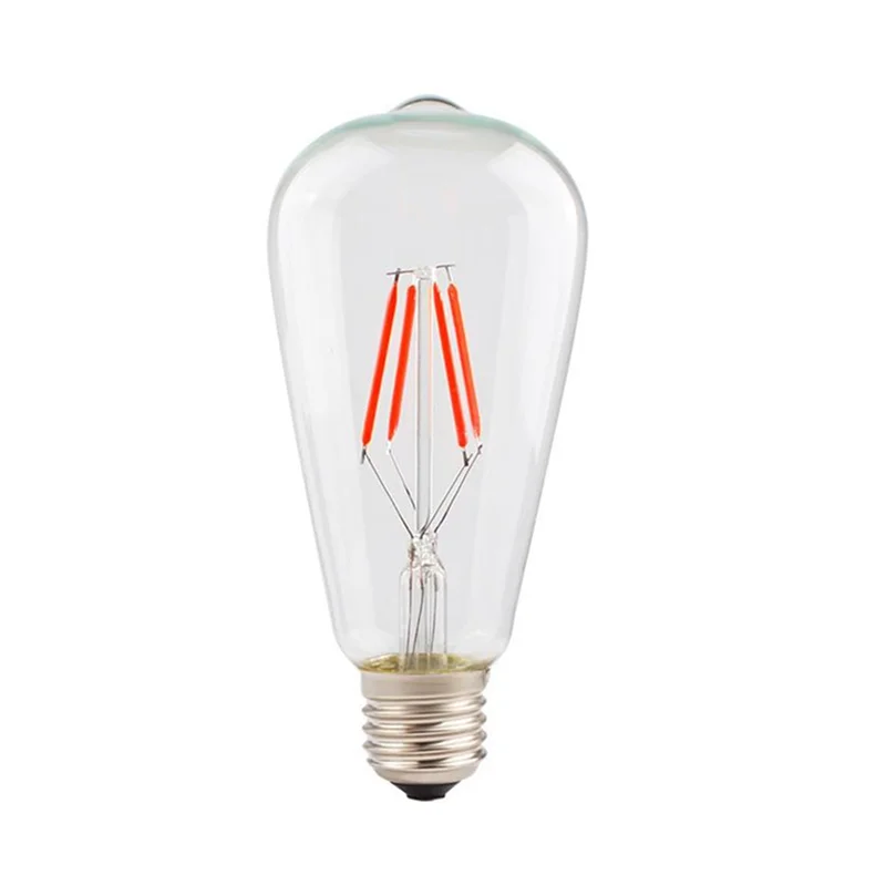 LED Edison Filament Bulbs Lights ST64 Dimmer E27 4W Dimmable 220V Red Green Yellow Warm White Pink 360 Degree Energy Lamps