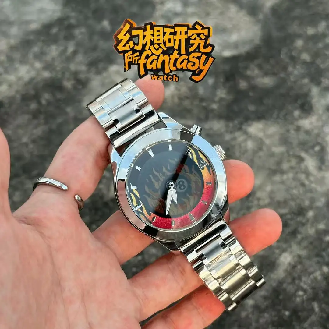 ساعة Y2K معهد الأبحاث الراقية لهب أصلي أسود ثمانية شاشة ديناميكية تكساس هولدم أربعة نمط الشارع الأمريكي #3