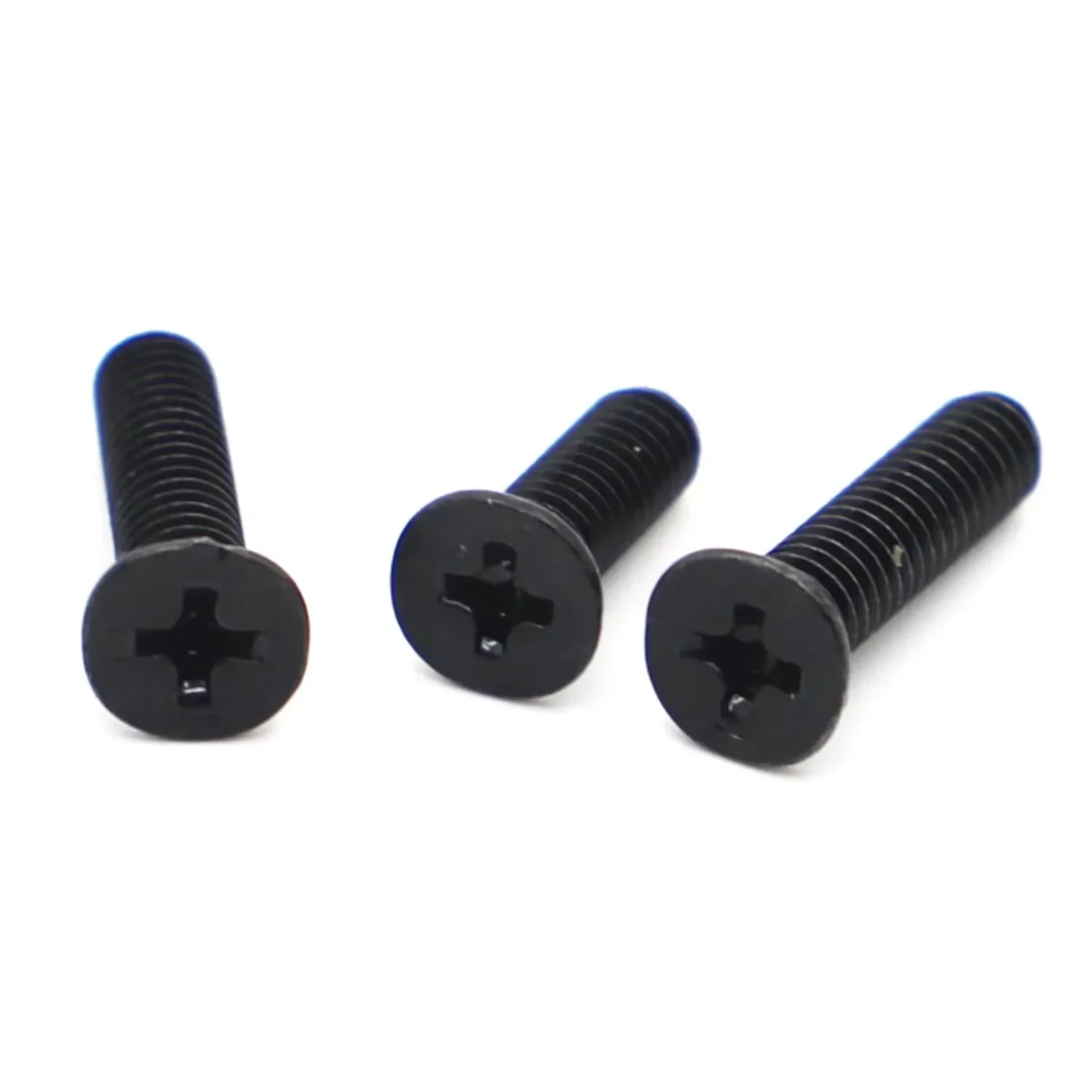 Schwarze CM-Schraube M2 M2,5 M3 M4 Kohlenstoffstahl Kreuzschlitz Ultradünne flache Waferkopfschrauben Laptop-Schrauben Länge 3–16 mm 20/50 Stück – Detail 4