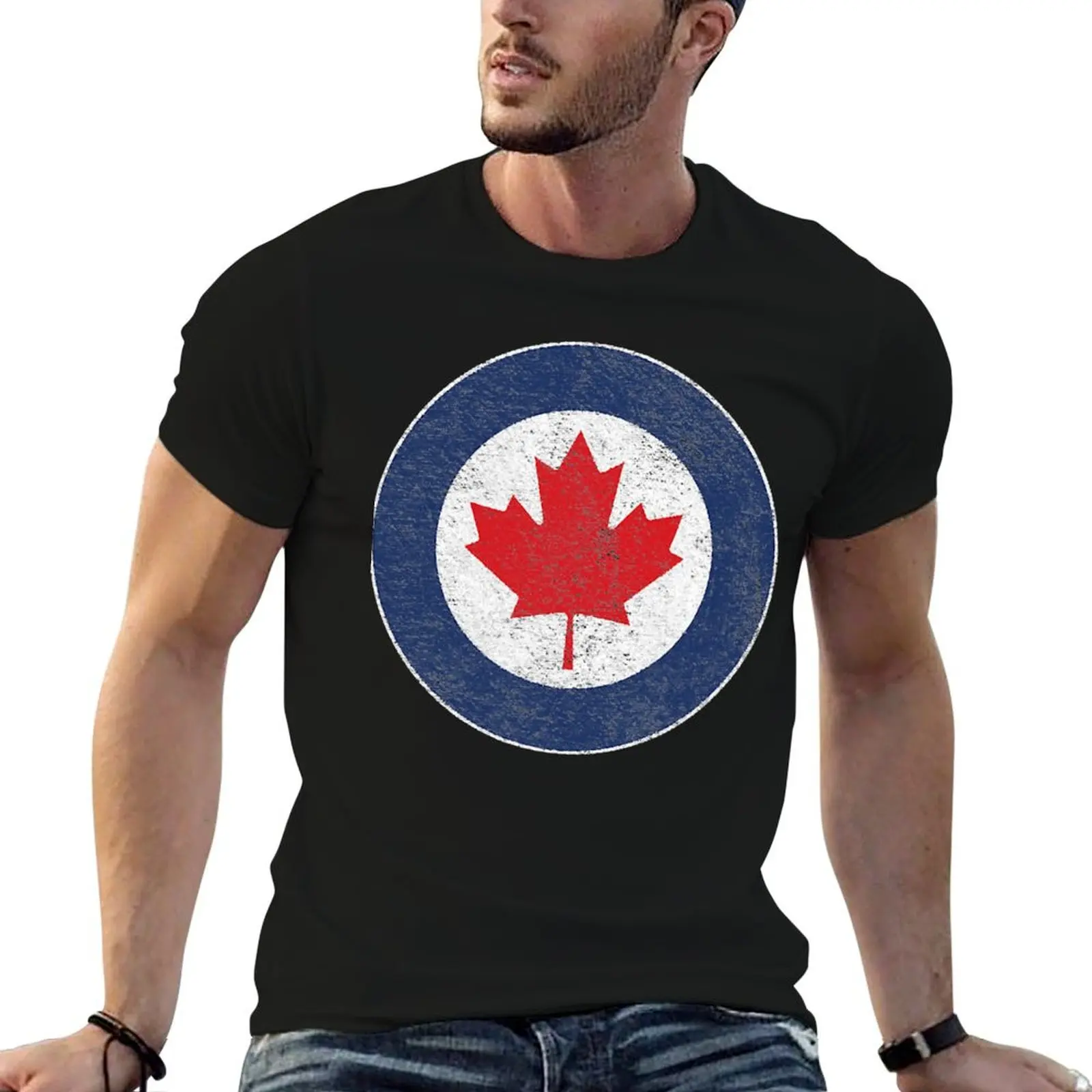 RCAF Royal Canadian Air Force Roundel Maple Leaf T-Shirt g man t shirts for men graphic t shirts for man T-Shirt