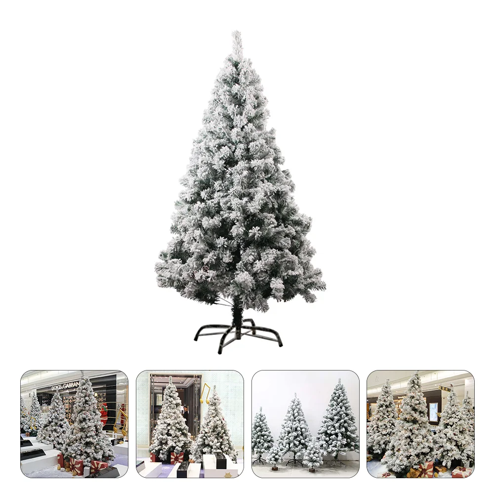 

Artificial Christmas Tree Decorations Flocked Ornaments Adorable Skirt Branch Simulation Xmas Festival Pvc Child White