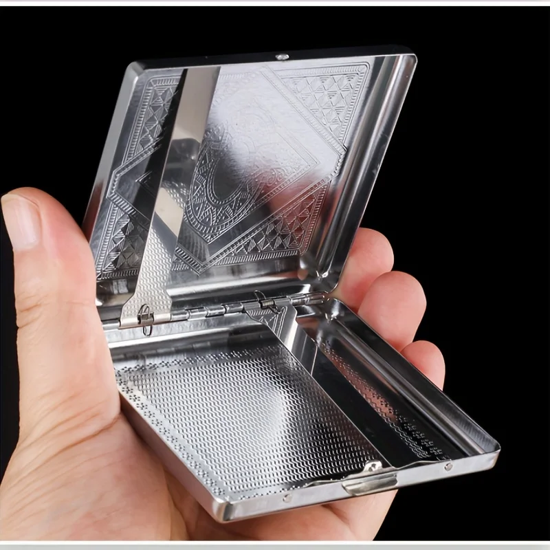 1Pc Cigarette Case - Vintage Cigarette Case Double sided Spring Clip Open Pocket Bracket Suitable for 20 Cigarettes