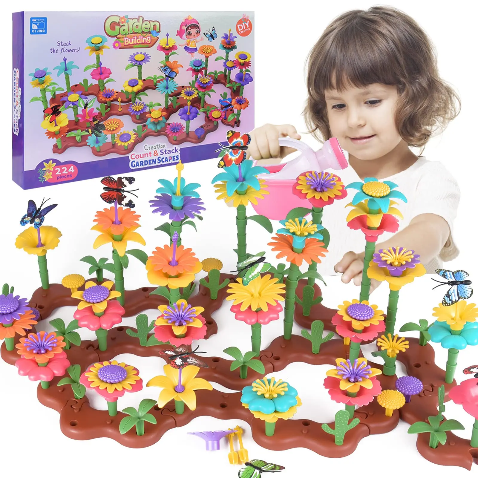 Cresce a sua imaginação com brinquedo educacional de construção de jardim de flores STEM – presente perfeito para meninos e meninas de 3 a 7 anos! Cresce a sua imaginação com brinquedo educacional de construção de jardim de flores STEM – presente perfeito para meninos e meninas de 3 a 7 anos!