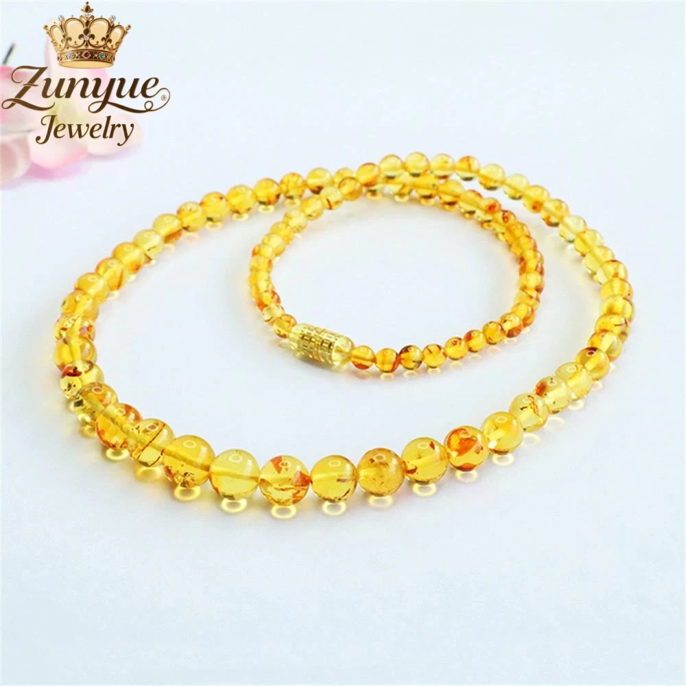 

High-End Natural Flower Amber Gradient Necklace Luxury Quality Fashion Fine Jewelry Exquisite Elegant Popular Charms Young Gift