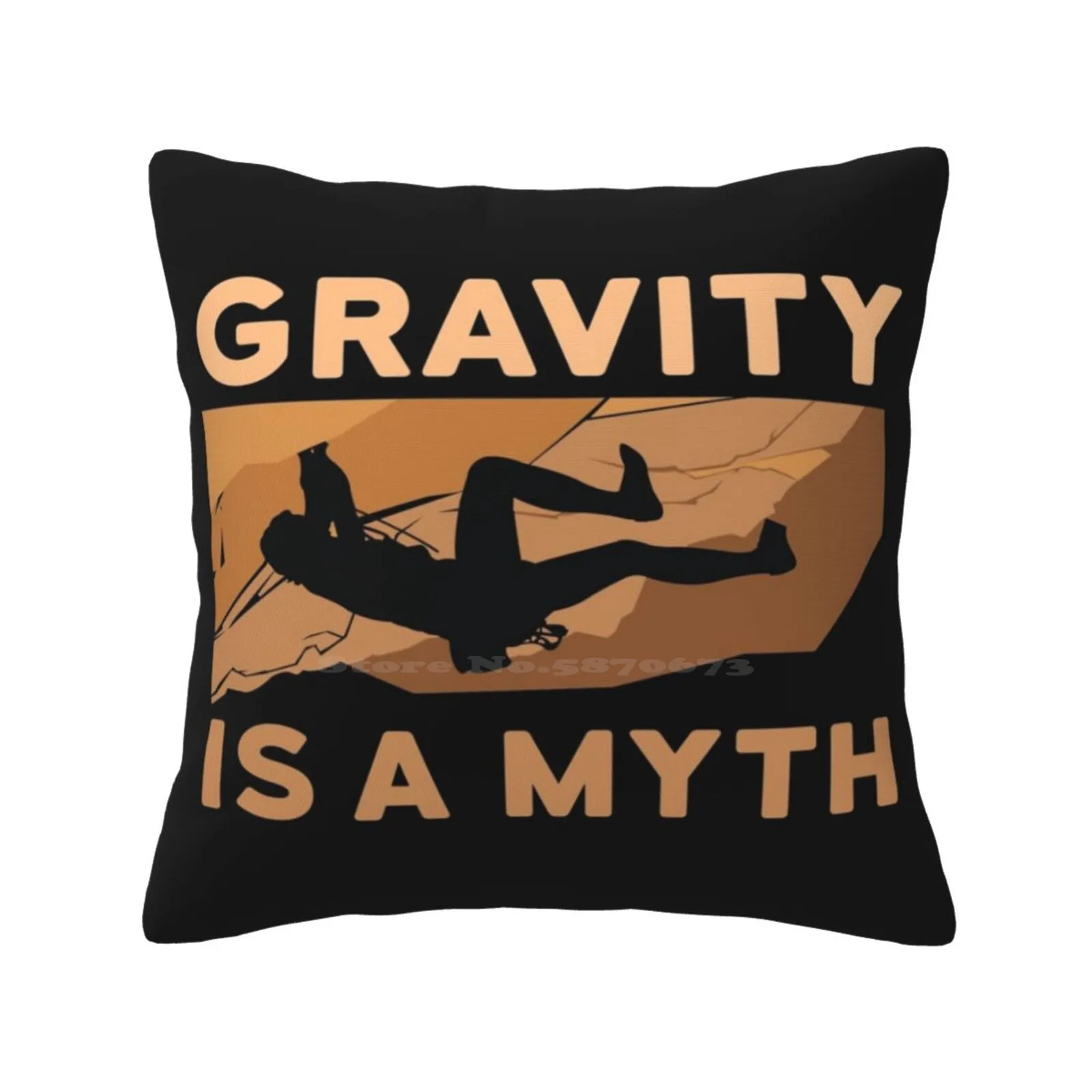 Rock Climbing Design-Climbing Is A Myth Pillow Cover Hug Pillowcase Mountain Climbing Free Climber Bouldering Women Is A Myth