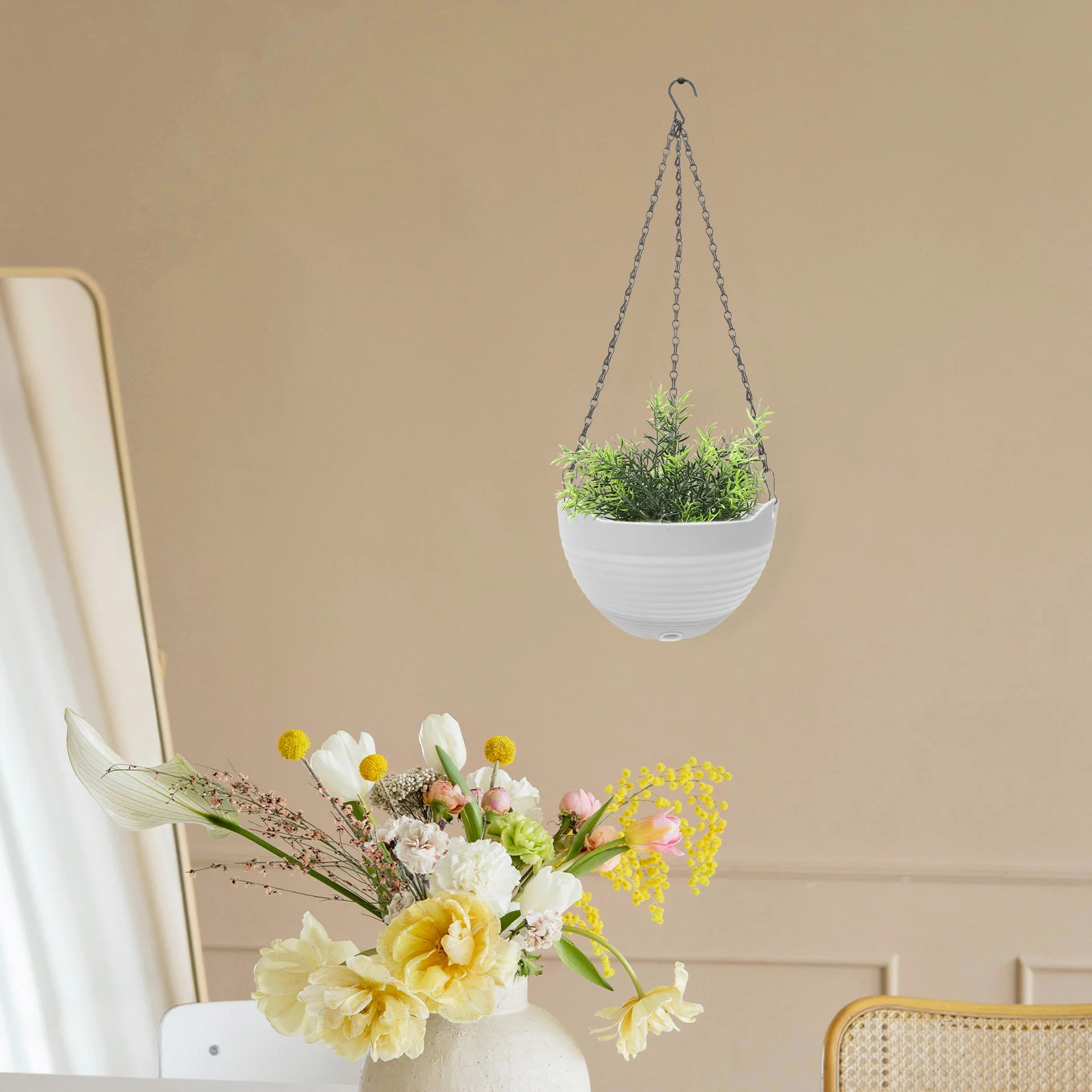 

1Set Heavy Duty Metal Hanging Chain Flower Pot Holder for Garden Indoor Outdoor Plant Basket Hanging Chains Bird Feeder Lantern