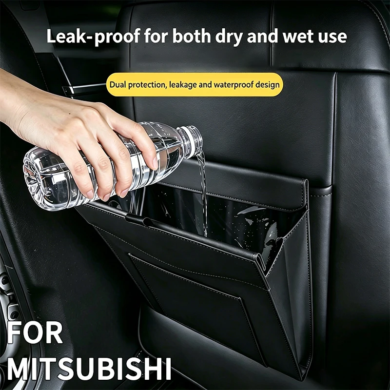 For Mitsubishi Outlander Pajero L200 Triton Colt Lancer EX Evolution X Keep Car Tidy Waterproof Leak‑proof Car Trash Bag