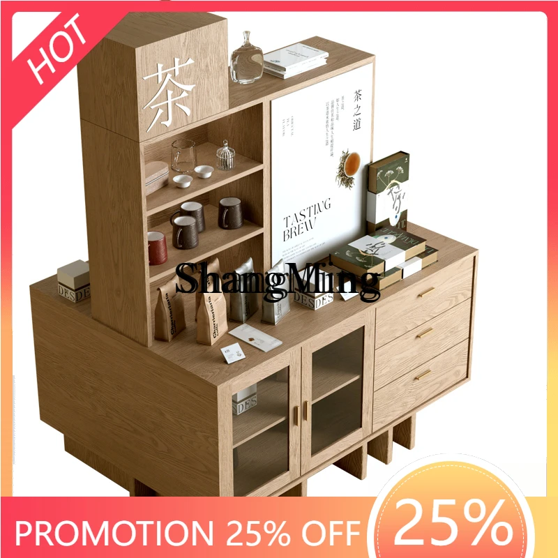 

CL Shop Gift Display Cabinet Chinese Shelf Ceramic Tea Set Product Display Shelf