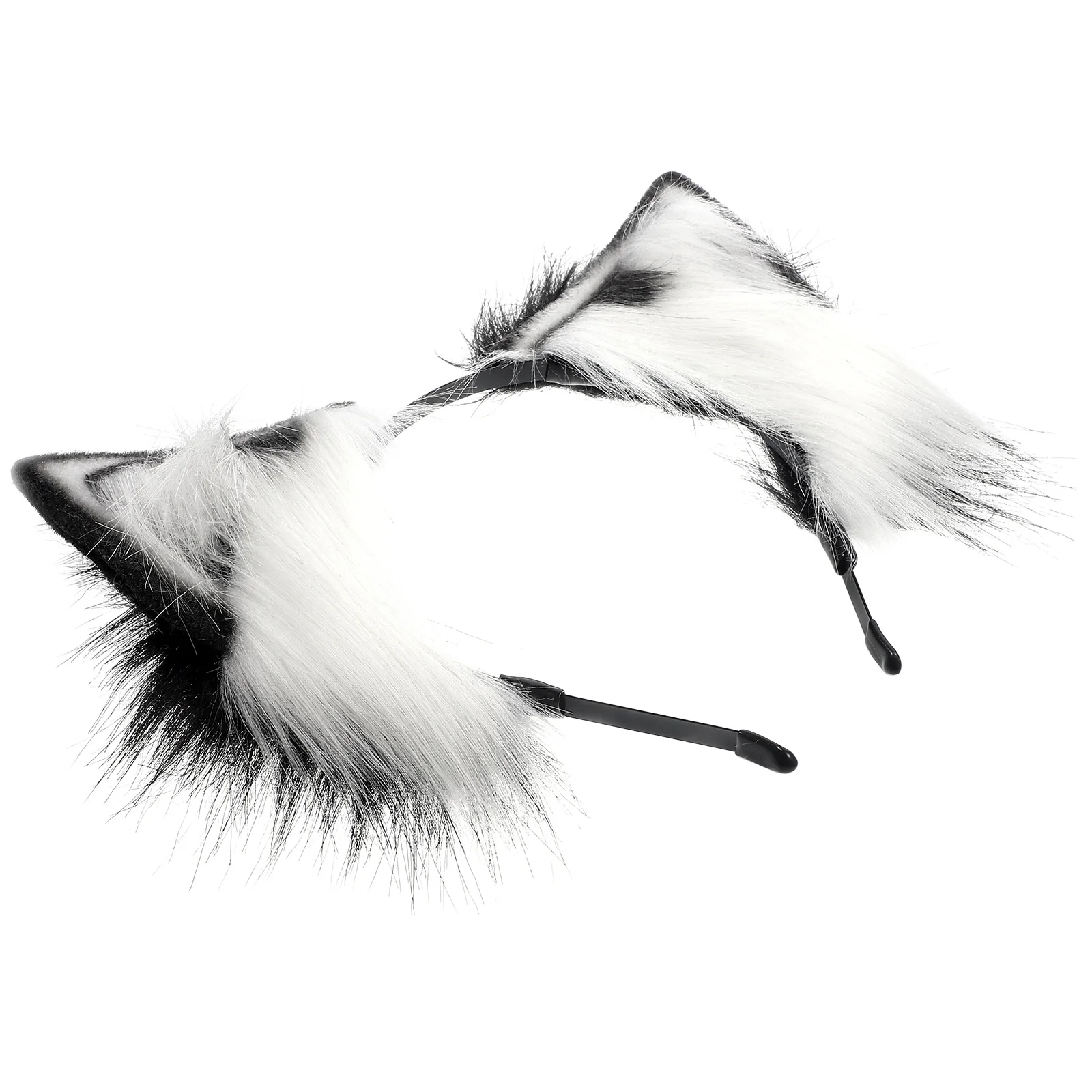 Animal Ear Headband Black White Hairband Plush Headdress Photo Props Hairy Fashionable Fabric Party