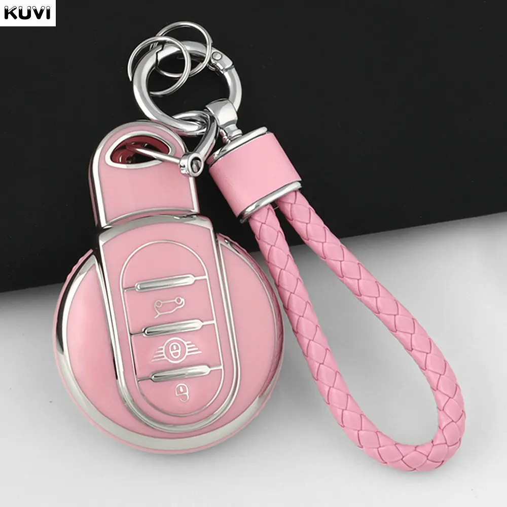 NEW TPU Car Key Shell Fob Cover Keychain For BMW MINI COOPER S ONE JCW F54 F55 F56 F57 F60 CLUBMAN COUNTRYMAN Key Case Protector