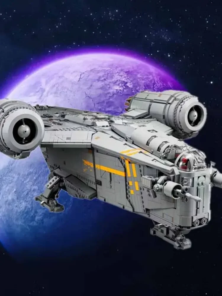 

В наличии 6187 шт. MOC The Razor Crest, строительные блоки, модель, совместимый космический корабль, кирпичи, игрушки для взрослых для мальчиков, подарки на день рождения