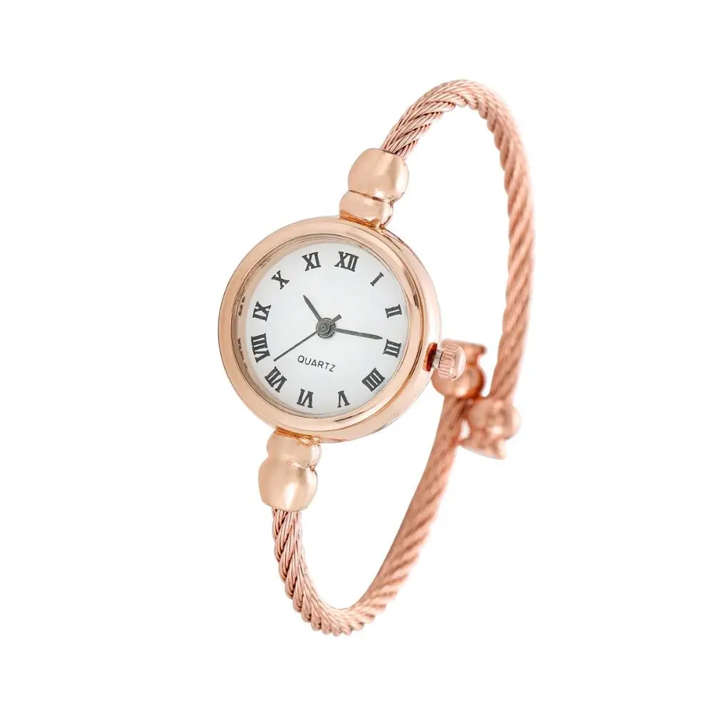 Fashion Luxury Bangle Bracelet Retro Alloy Quartz Watch Wristwatch Chain Watches Ladies