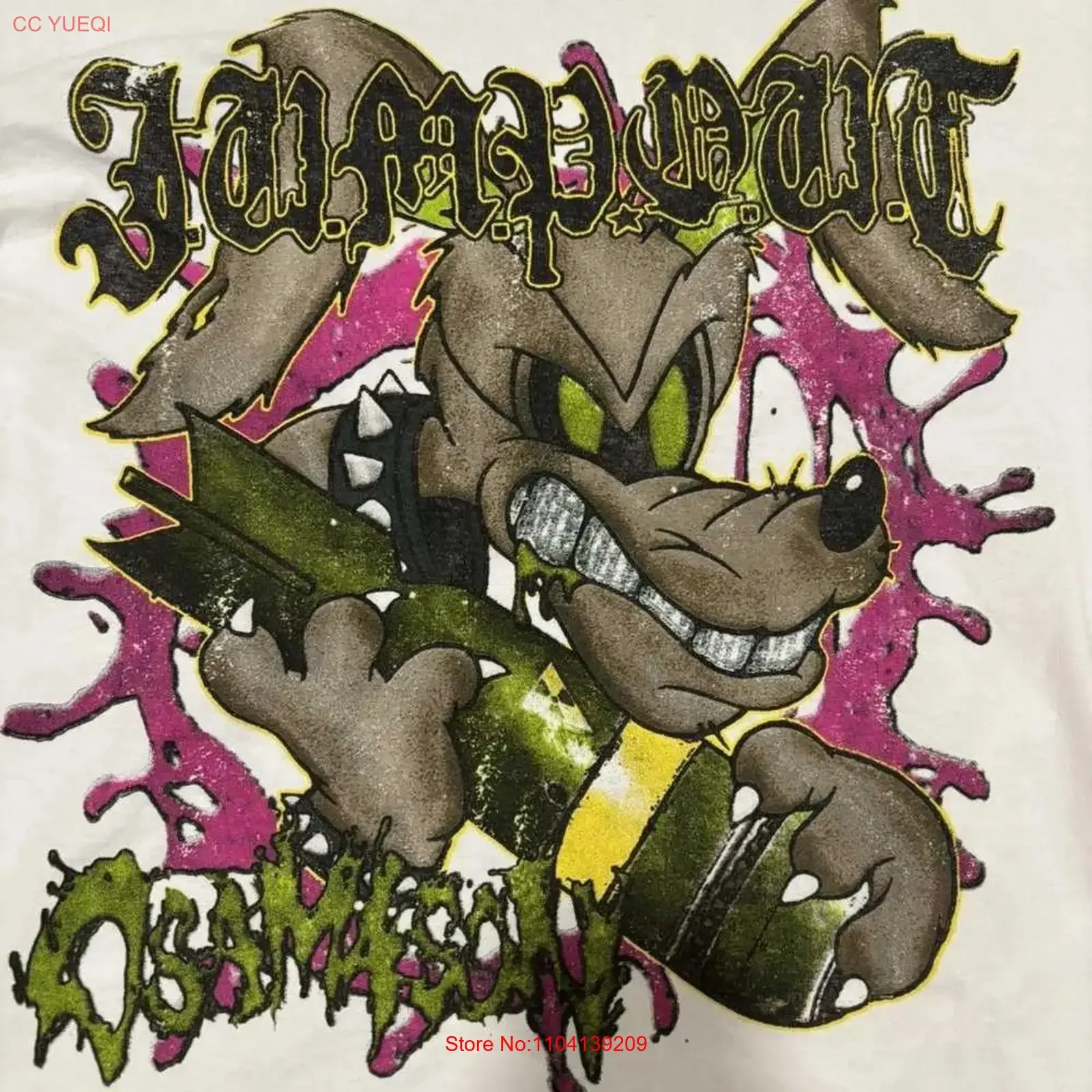 Osamason Jumpout Tour Merch Dog T-Shirt, alle Größen, Z157, Vintage, gewaschener Grafikdruck, lässig, stilvoll, vielseitig, Streetwear, weich