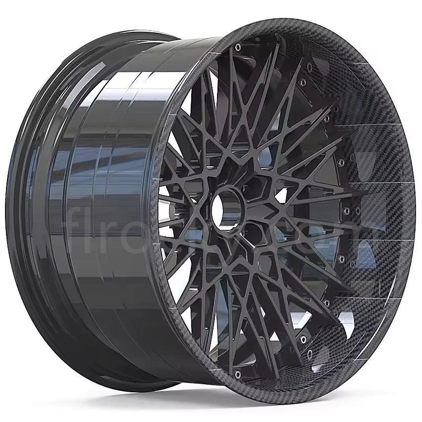 

Flrocky Custom Carbon Fiber Carbon Fiber Wheel 5x120 5x114.3 5x130 for C8 18 19 20 21 Inch Full Carbon Barrel