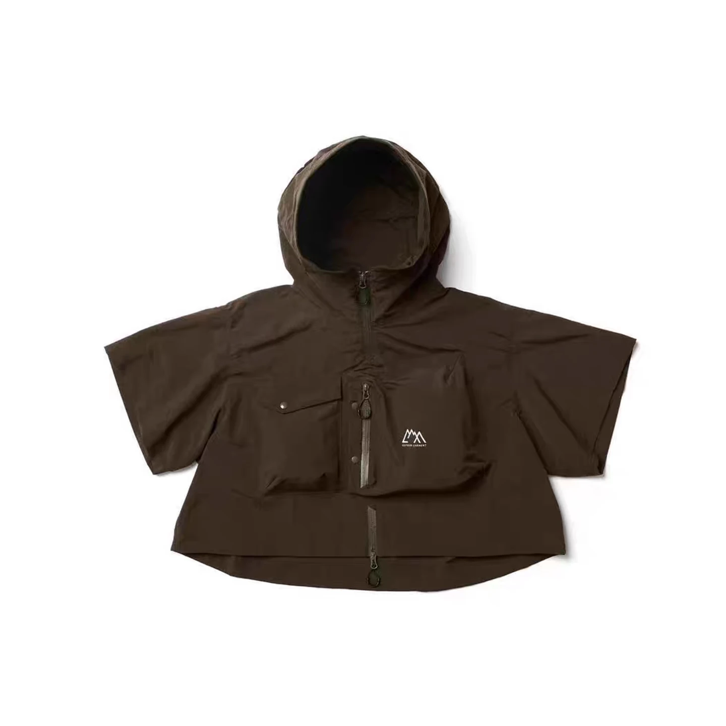 

CMFY Japanese Mountain Outdoor Functional Windproof and Waterproof Men's and Women's Layered Half Sleeved Hooded Vest Jacket