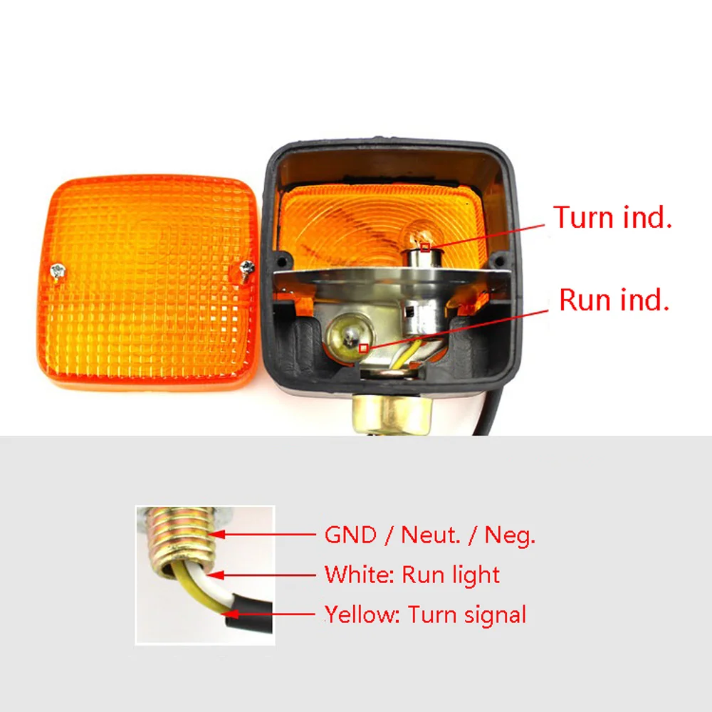 1PC. 12V Forklift Warning Double-sided Turn Signal Brake Front Head Light Front Dual Light 1-10T Univ.  250g