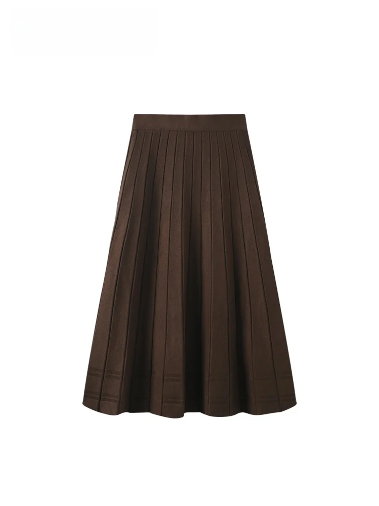 

High Waist A-Line Midi Skirt plus Size Women's Faionable Versatile Spring Dr for Pear aped Body Comfortable Fit Skirt