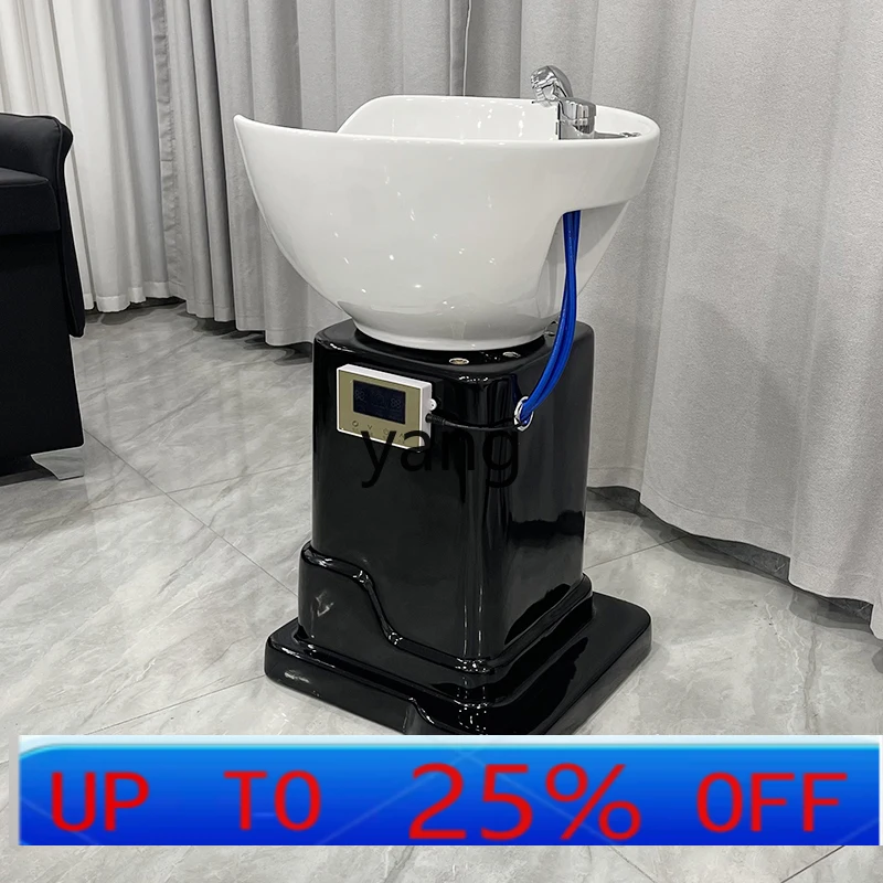 

LH Barber Shop Vertical Shampoo Bed Movable Ceramic Basin Shampoo Bed