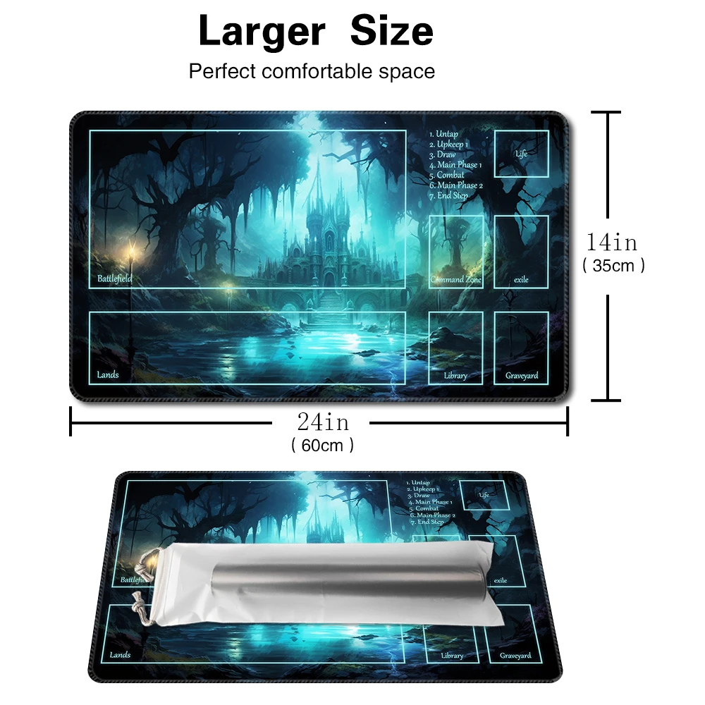 Magnificent ruins - Board Game TCG Playmat Table Mat Game Size 60X35 CM Mousepad Compatible for MTG CCG