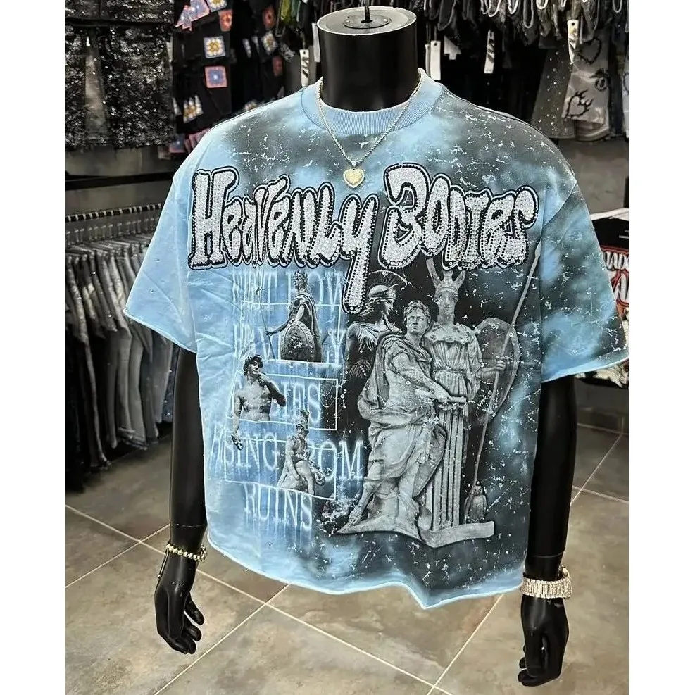 

Женская футболка Cleanfit из хлопка с цветным буквенным принтом в американском уличном стиле, А-силуэт, другие материалы, 00% хлопок