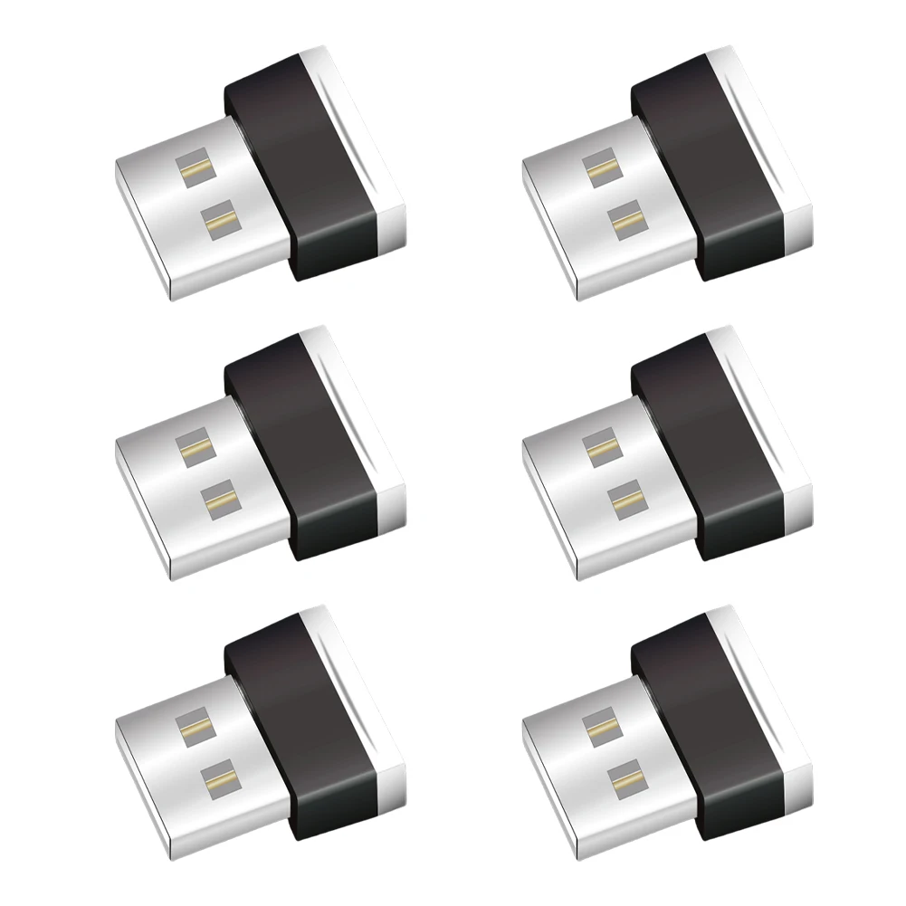 

Динамическое 6 шт. автомобильное USB светодиодное атмосферное освещение для стильной внутренней атмосферы подходит для большинства автомобилей энергоэффективный дизайн