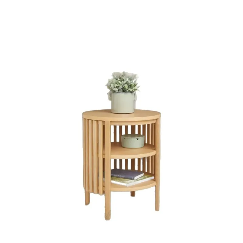 

Solid wood sand side table light luxury living room round bed and breakfast small apartment