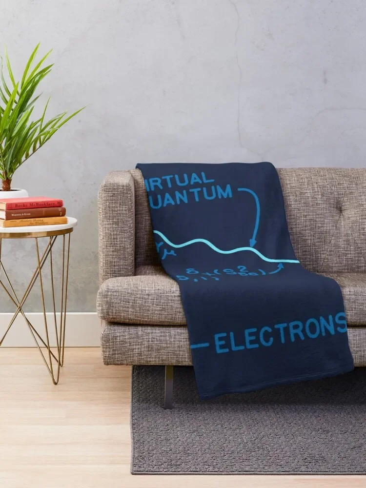 Original 1949 Feynman diagram quantum physics Throw Blanket blankets and throws Flannel Fabric Blankets