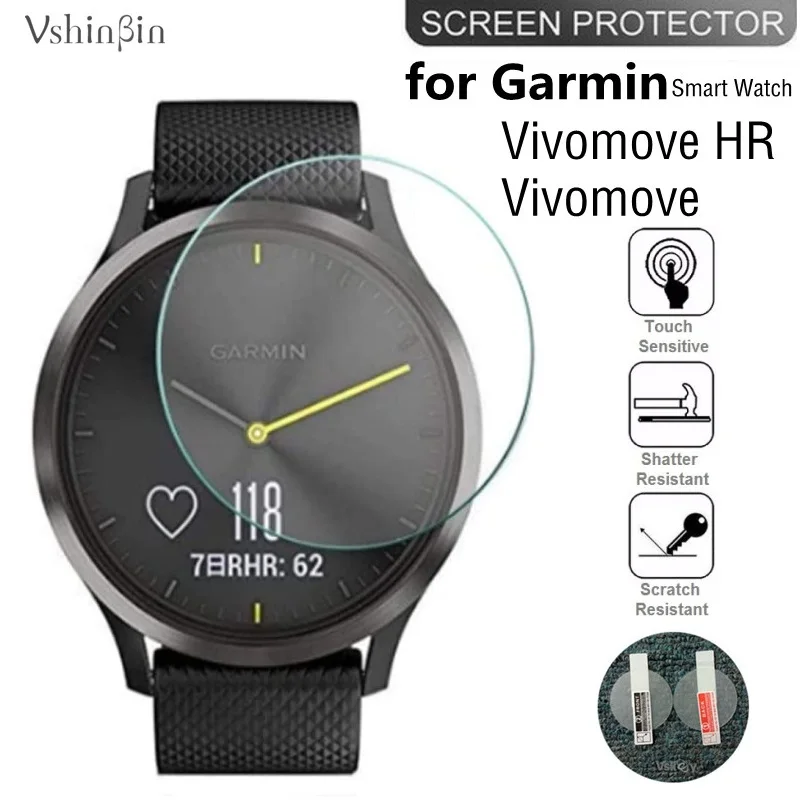 واقي شاشة لـ Garmin Vivomove HR ساعة ذكية ، زجاج مقسى ، غشاء واقي مقاوم للخدش ، 5 *