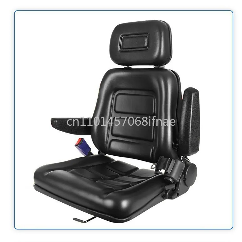Adjustable backrest armrest forklift seat assembly, fork tractor mechanical car seat assembly