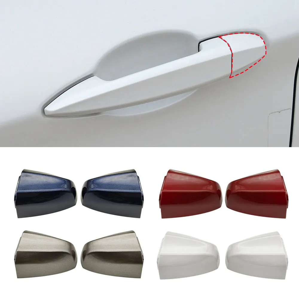 Para bmw f15 f16 f48 f39 f45 maçaneta da porta exterior do carro fechadura buraco chave tampa preto branco pintado para bmw x1 x2 x5 x6 51217396544