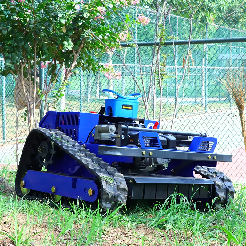 Customized Factory Direct Supply 550mm Track-Type Remote Control Lawn Mower 224cc Wireless Zero-Turn Robot
