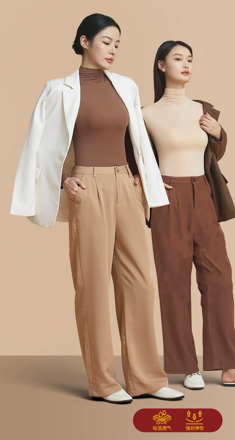 Women Autumn Winter Ultra-thin Close-fitting Base Layer Top Solid Color Elastic Long Sleeve Beauty Skin Clothes Warm Base Shirt
