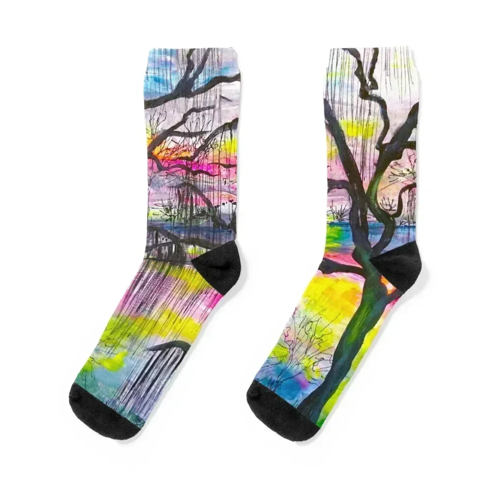 

Winter beauty 2- Bare, leafless trees in winter Socks Run hiking sports and leisure moving stockings Socks Female Men's