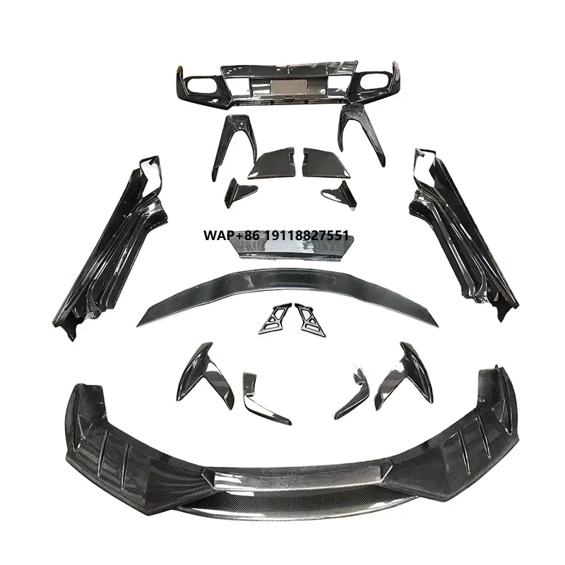 MSY-Kit de carrocería de fibra de carbono para Huracan LP580 LP610, nuevas condiciones, faldones laterales de labio delantero, kit de carrocería de alerón, Clips incluidos