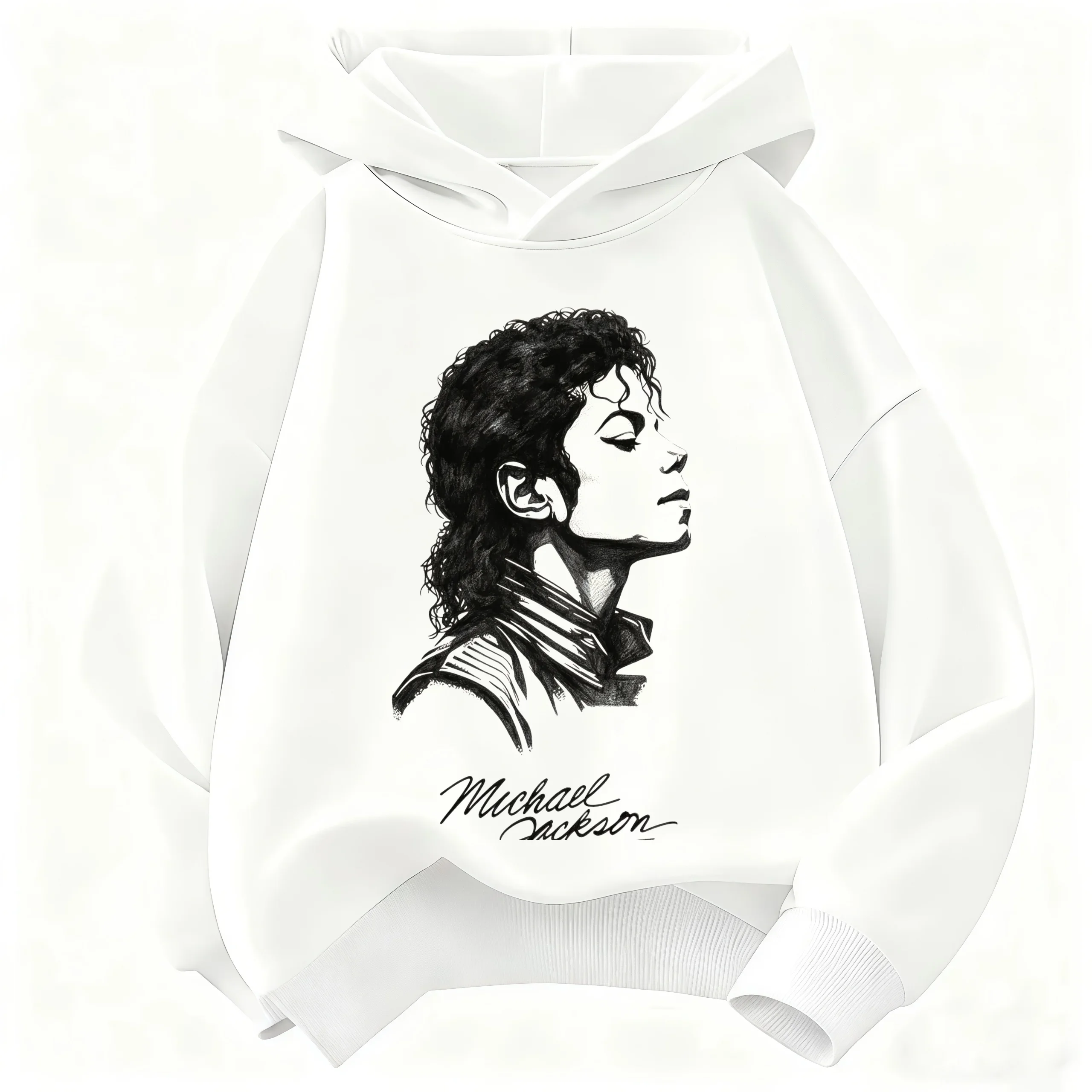 Neuer Kinder-Kapuzenpullover mit Michael-Jackson-Retro-Schriftzug-Druck, Pullover für Jungen und Mädchen, lässiger Vintage-Mode-Hoodie – Detail 11