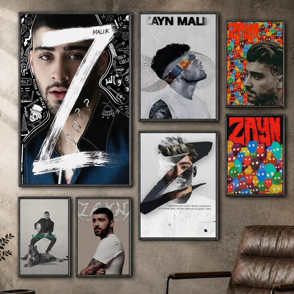 Music Zayn Malik Pop R&B Poster  PP Self Adhesive Home Garage Dorm Bar Wall Decor Aesthetic Retro Gift