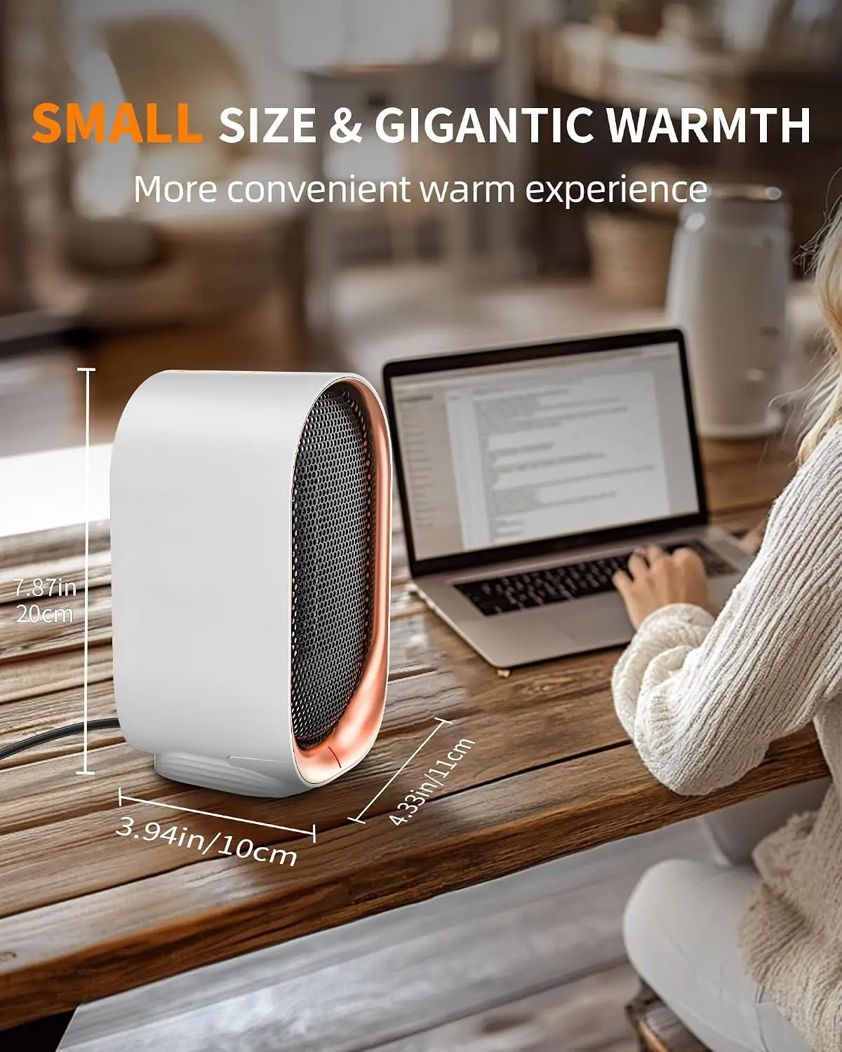 2026 New Upgrade Space Heater, Portable Desk Heater For Indoor Use, Ultra Quiet & Compact | Small Electric Heaters With Overheat