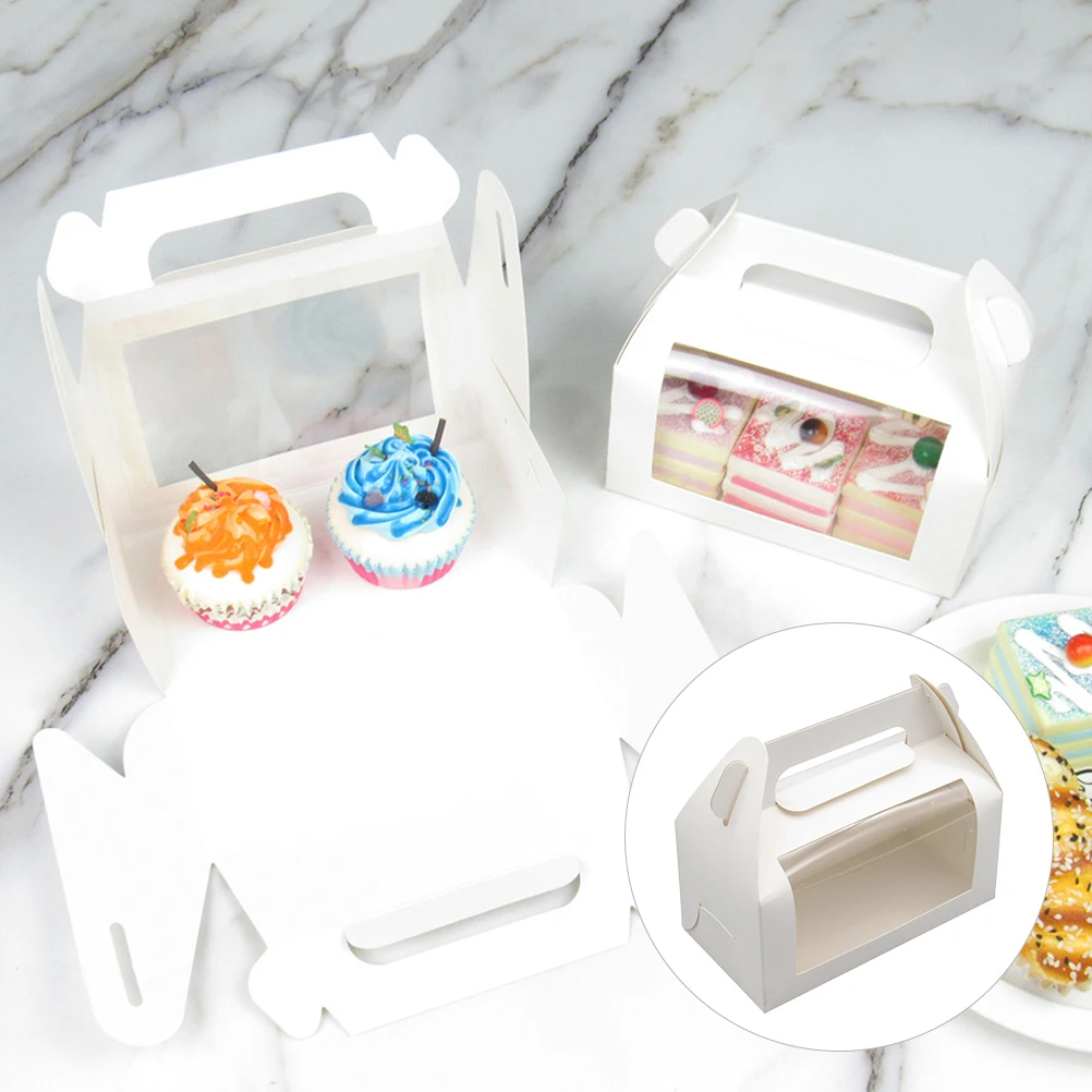 

20 pcs Cake Dessert Packaging Boxes Bread Paper Box Toast Packaging Box Handheld Food Boxes For Candies Chocolates Biscuits