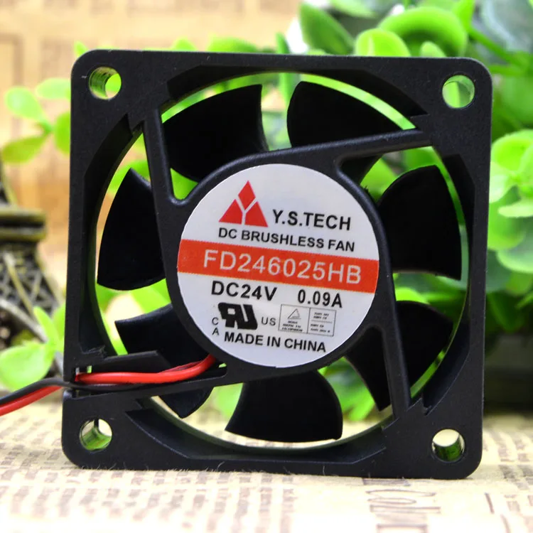 Y.s.tech Yuanshan Fd246025hb 6cm 6025 24V Industrial Computer Inverter Fan