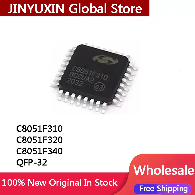 2Pcs New C8051F310 GQR C8051F320 C8051F340 QFP-32 IC Chip In Stock Wholesale