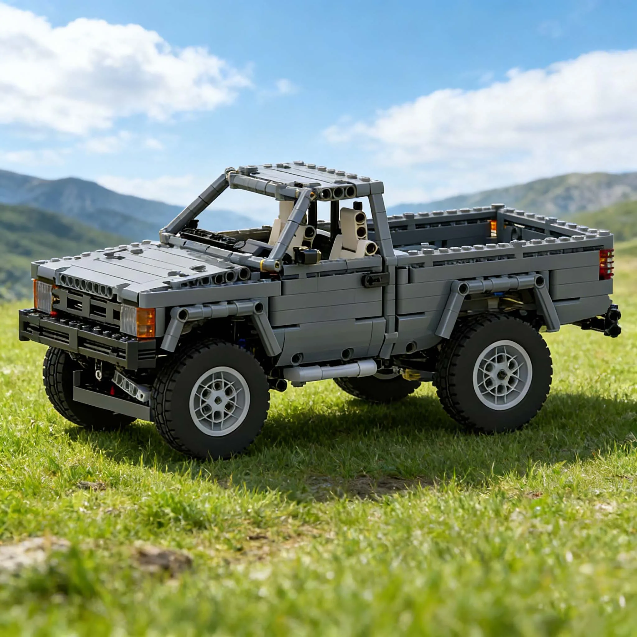 1029 Pezzi Auto Sportiva Toyota Hilux 1985 MOC, Blocchi da Costruzione Modulari Personalizzabili, Design Semplice Educativo, Giocattolo Fai-da-Te per Bambini, Regalo per le Vacanze