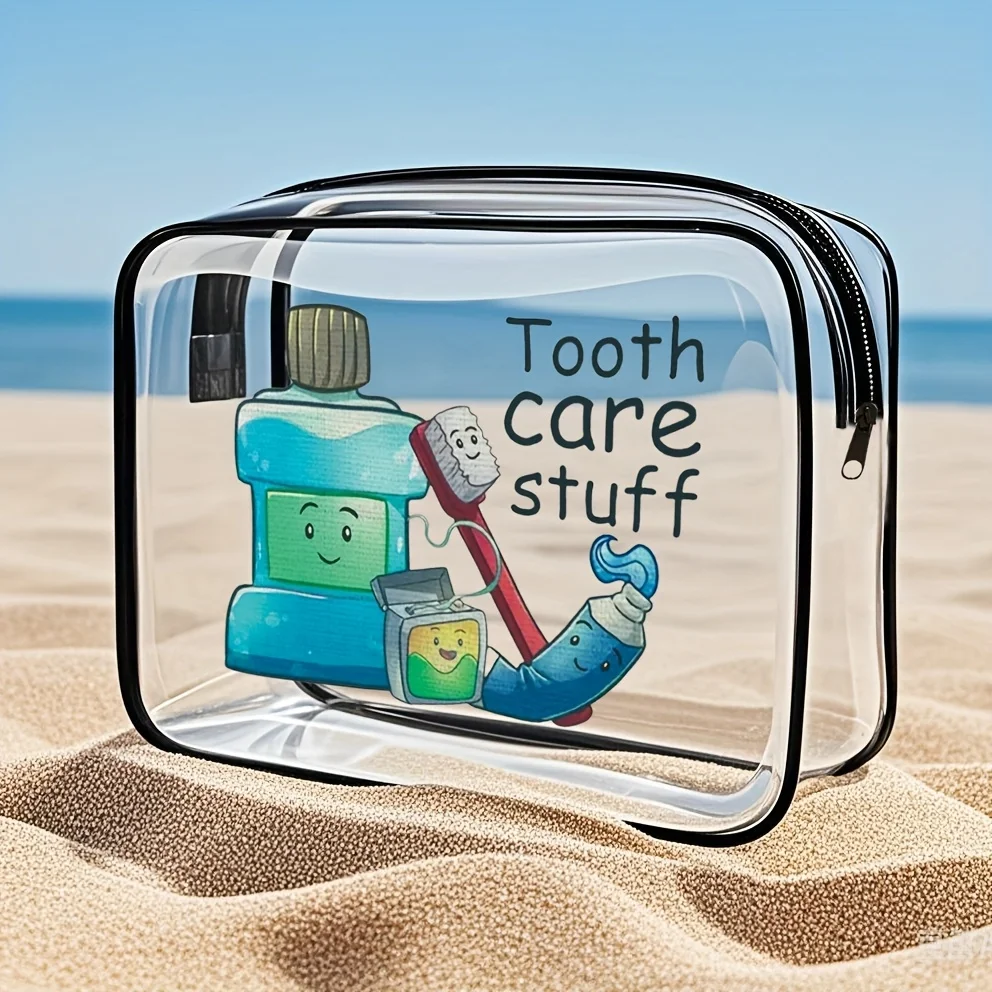 

Zippered Closure, Large Capacity, Easy to Clean - Stylish High-Quality Women's and Girls' Storage Bag, Premium Pouch, PVC Makeup