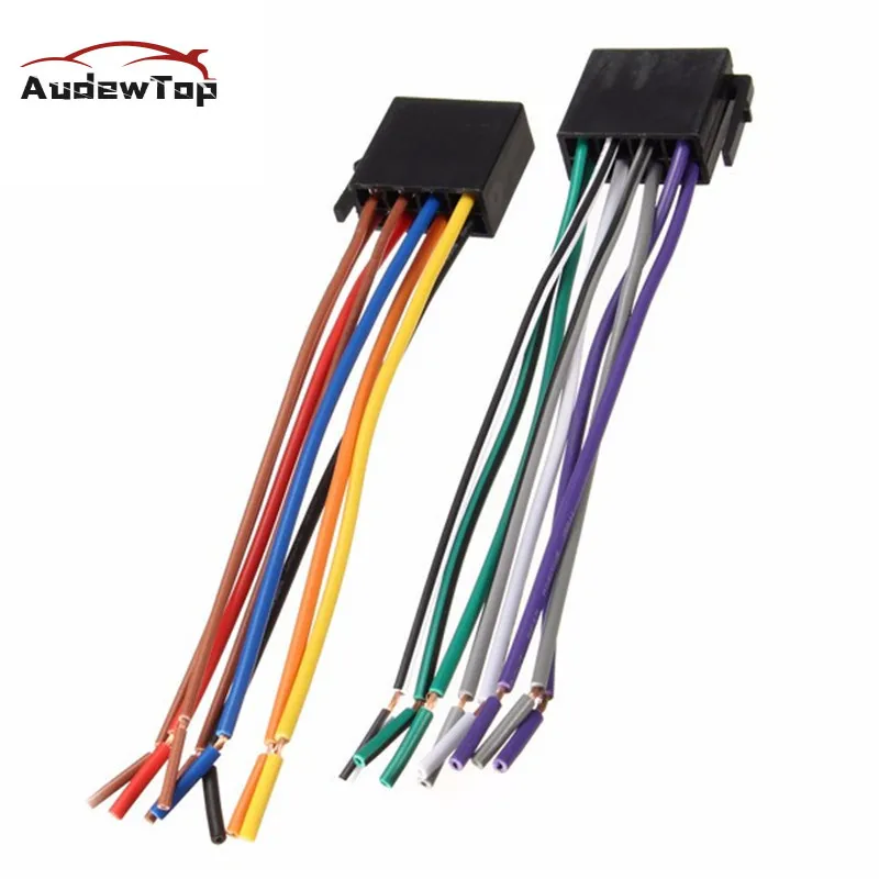 

Universal Adapters Wire Harness Adapter Car Radio Adaptor Connector Wire Plug Kit Universal Female ISO Wiring Harness