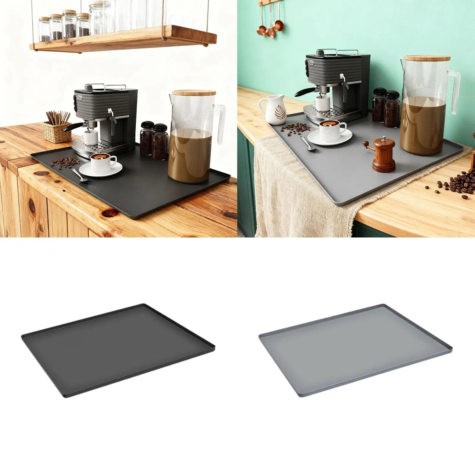 

Mini Fridge Silicone Mat, Air Conditioner Drip Pan, Under Washing Machine Pad for Ice Maker