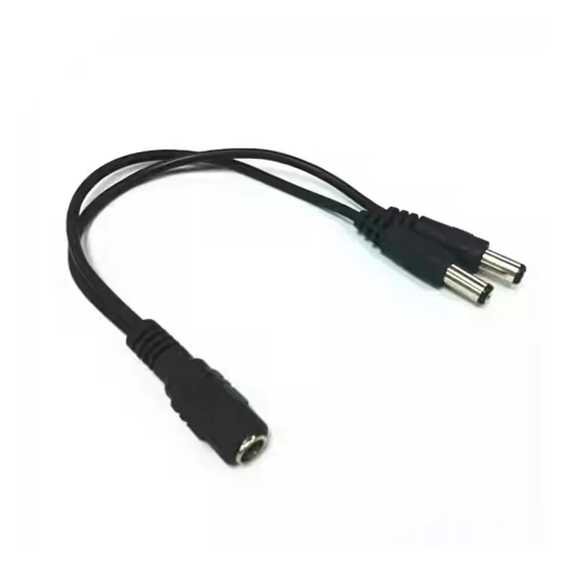 1 to 2 Way Connector DC Plug Power Splitter Cable for CCTV Power Supply Adapter 5.5mm*2.1mm