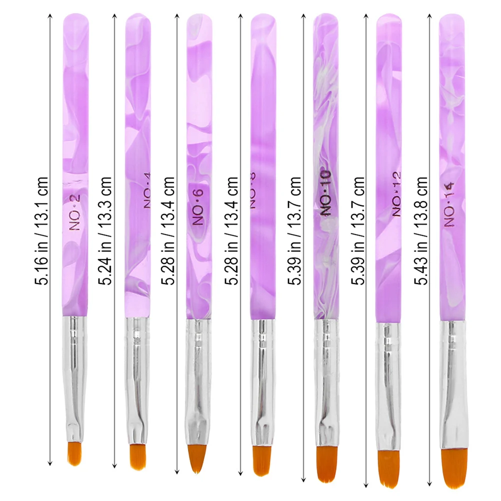 14 قطعة مسمار فرشاة فنية مجموعة الأشعة فوق البنفسجية هلام مسمار اللوحة القلم منشئ فرشاة لأنماط ثلاثية الأبعاد الفرنسية الأظافر منقوشة الزهور التفاصيل الرسم #4