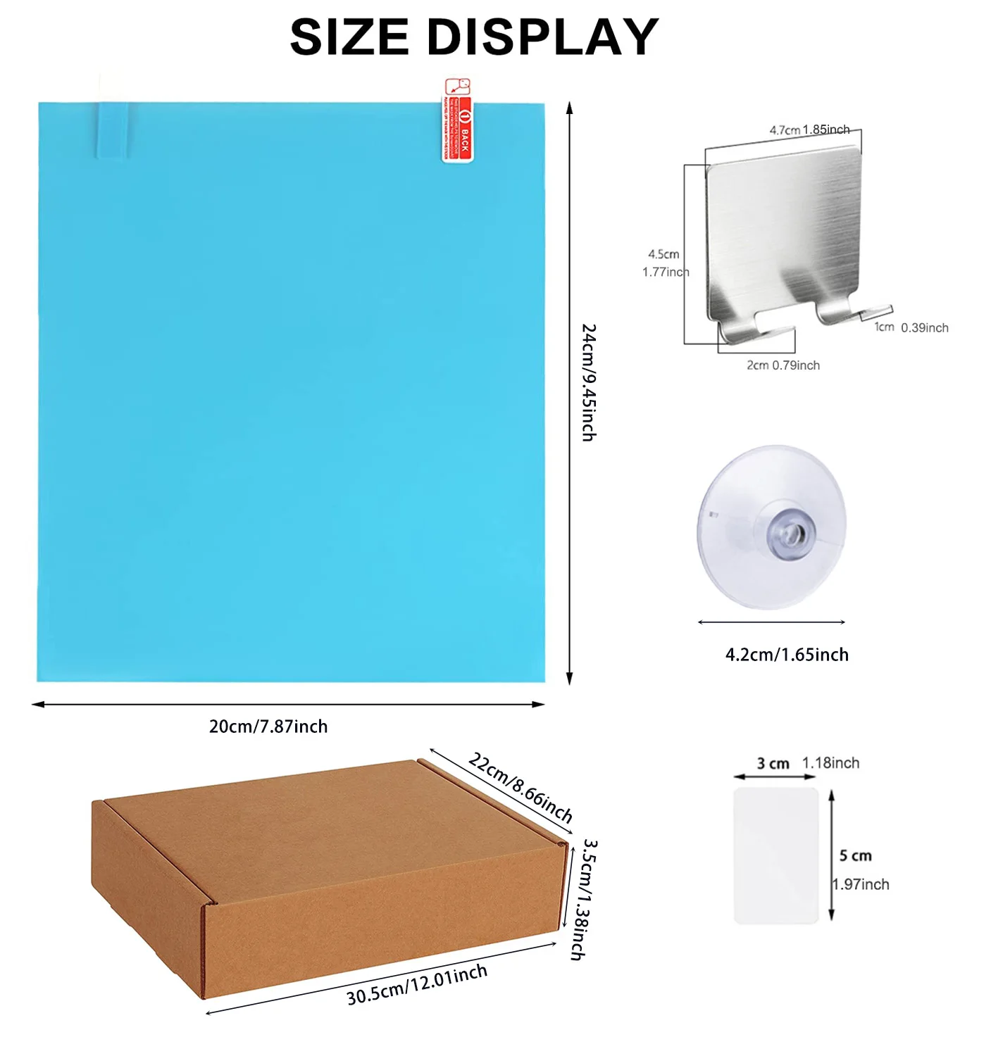Big Size Acrylic Mirror for Bathroom Shower Unbreakable Fogless Fog Free Travel Size Washroom Accessory Shaving Mirror image 6