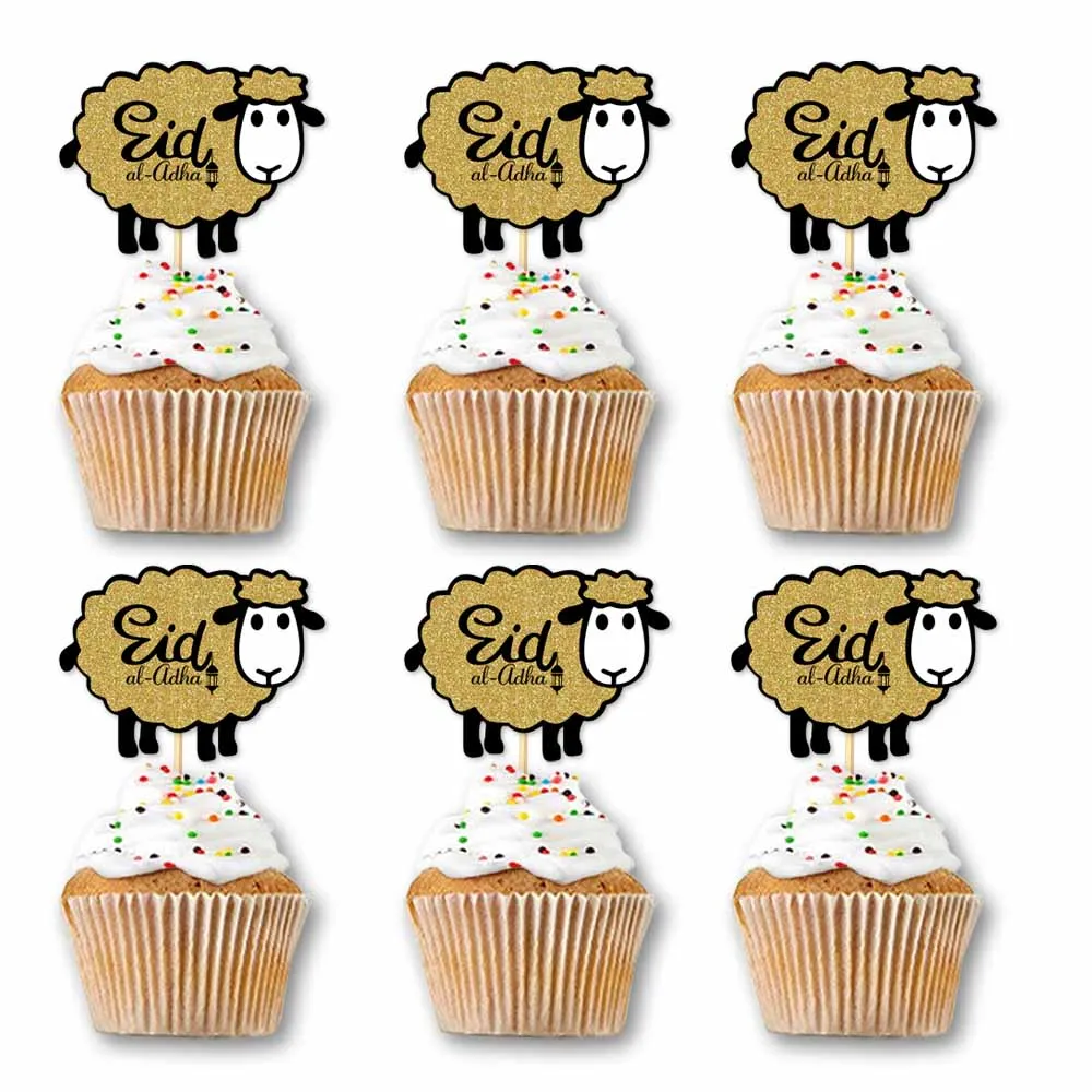 Adorno para cupcakes Eid al adha, decoration-24pcs para fiesta, hajj