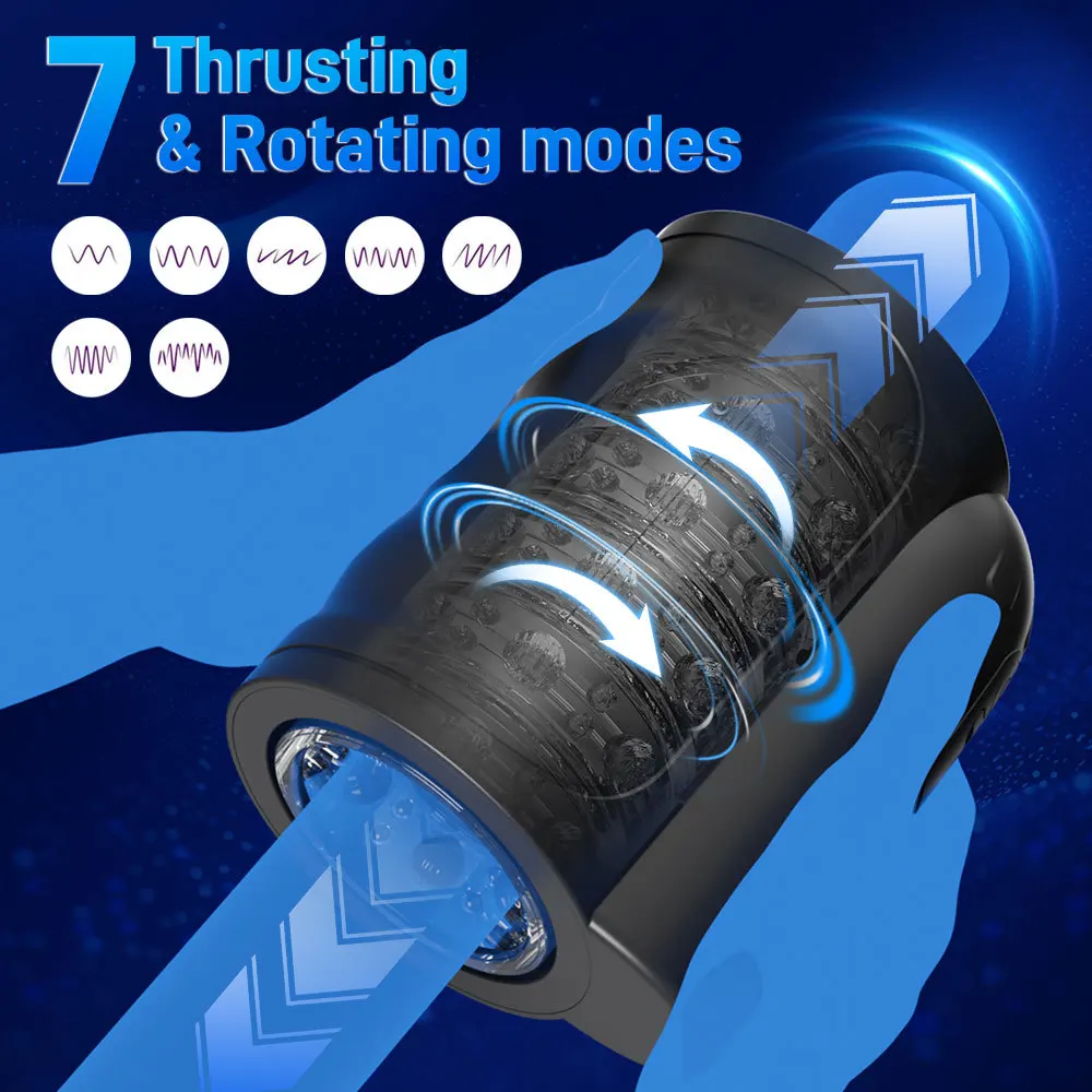 Automatic Male Masturbator Telescopic Rotation Vagina Masturbation Equipment Sex Toys for Men Goods for Adults Piston Mastubator 3